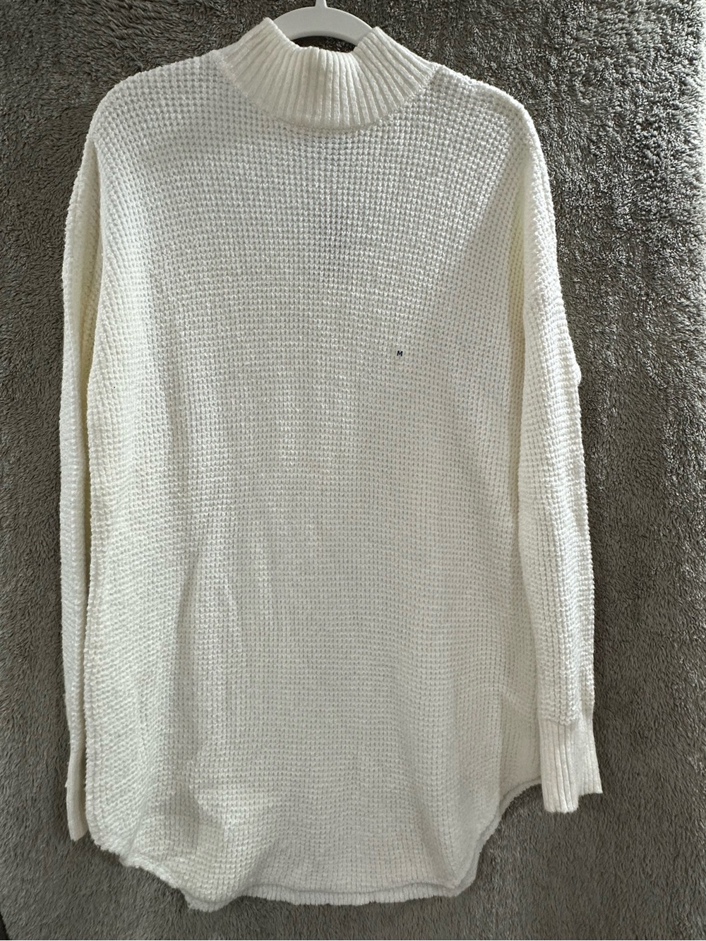American Eagle Outfitters Cream Cable-Knit Sweater